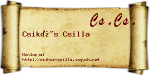 Csikós Csilla névjegykártya