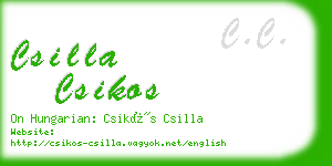 csilla csikos business card